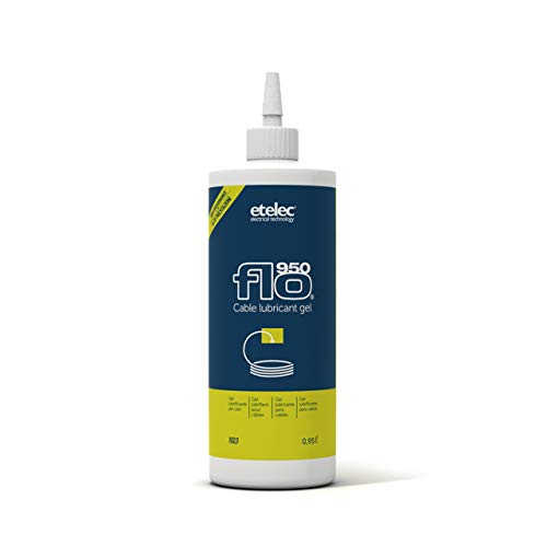Etelec Lubrifiant Gel Pose Câbles, tuyaux, gaines, revêtement de câble cavidotto, 0,95 litres, Flo 9500