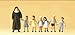 Nun w/Six Children HO Scale Preiser Models