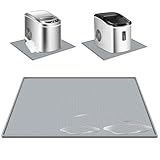 Nugget Ice Maker Countertop Mat with Non-Slip Dots, Waterproof Silicone Mat for Portable Small Mini Countertop Ice Machine Maker, 19''x12''