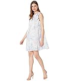 Bella Dahl Ruffle Sleeve Tiered Dress Iridescent Aqua LG