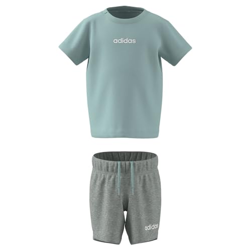 adidas ESSENTIALS T-SHIRT SET, Chándal Bebé-Niños, semi flash aqua/white,