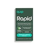 quip Rapid Dissolvable Teeth Whitening Strips, 8% Hydrogen Peroxide, 3X Whiter After 1st Use, Fast-Acting 15-Min Results, Mint with Coconut Oil, 40 Strips (20 Treatments)