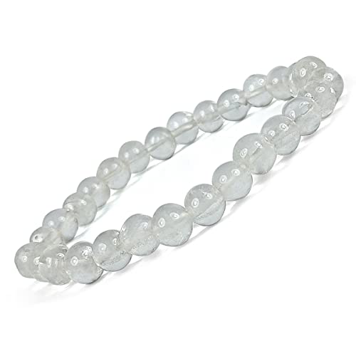 Image of Reiki Crystal Products Certified Natural Crystal Stone Bracelet 6 mm Round Beads for Men and Women | Premium Gemstone Jewellery Collection | Reiki Charged | Multiple Stone Variants Available