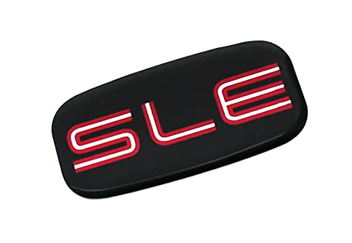 Image of 2Pcs SLE Cab Emblems 3D Badge Logo Roof Pillar Replacement for 99-07 Silverado Tahoe Suburban 15036134 Pickup Truck SUV (Black Red)