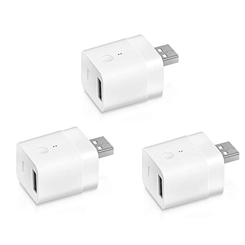 Smarthai SONOFF Micro Mini adaptador USB inteligente WiFi 5 V, interruptor inteligente para dispositivos USB tipo A compatible con Alexa/Google Home, control a través de la aplicación, control de voz
