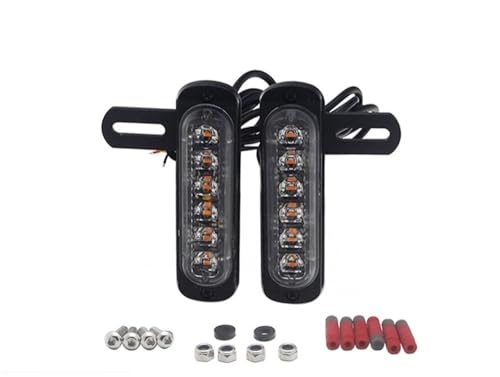 Feux arrière plaque d'immatriculation double fonction moto avec feu de stop 12V