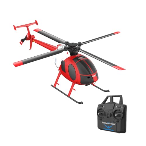 ToyGhillied C184 - Helicóptero teledirigido para exteriores, 1:48 MD500, Flybarless Heli con giroscopio de 6 ejes, flujo óptico y retención de altitud, 2,4 GHz, avión de 4 canales para adultos, color
