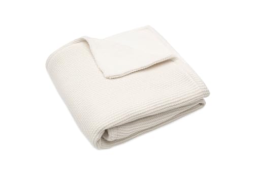 Couverture en tricot pour bébé d'exception Jollein maille douce et doublure fourrure