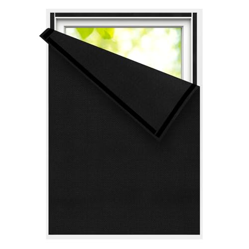 Edonkvi Occultant Fenetre,Rideau Occultant sans Percage,Lin Tissu Anti Chaleur Store...