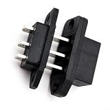 1 Coppia 3 Pin e Presa per Scooter Elettrico, 30A 500V Impermeabile IP40, Alloggiamento in Nylon con Contatti in Rame Nichelato, Robusto Kit di Connettore Cavo per E-Bike per Batteria e Scooter Power