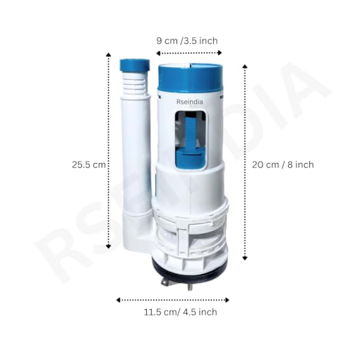 Image of crystal Water Saving toilet repairing kit Dual Flush Siphon with advance High pressure float valve With 58 mm chrome plated button For one piece flush Tank Commode
