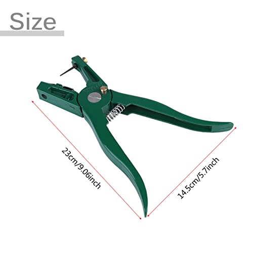 Pinza Marchi Auricolari,Pinze Targhetta Orecchia Bestiame In Acciaio,Pinza Per Marche Auricolari con Perno di Ricambio,Strumento Installazione Targhette Orecchia Maiale Mucca Pecora