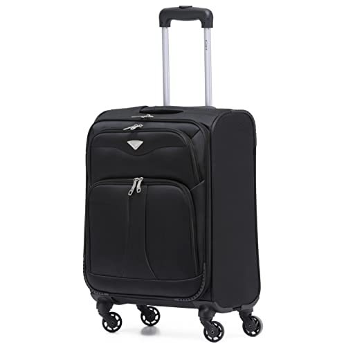 Flight Knight Lightweight 4 Wheel 800D Soft Case Suitcases Cabin Carry On Hand Luggage Ryanir Maximium prioirty Carry On Approved