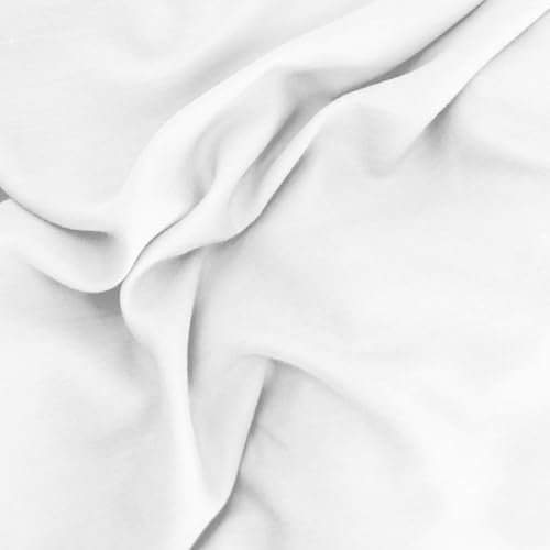 Kayori Emma Spannbettlaken Weiss 180x210-220 cm, 100% Baumwollsatin, Matratzenhöhe bis