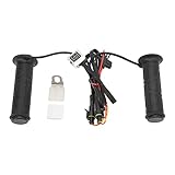 Motorcycle Heated Grips, DC12V Nitrile Rubber and Aluminum Alloy ATV Heated Grips, 22mm Pipe Diameter, Three Speed Temperature Adjustment