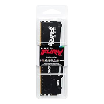 Kingston Tecnologia Kingston Fúria Fera RGB 16GB 5200MT/s DDR5 CL40 DIMM Módulo Único de Memória Desktop | Intel XMP 3.0 | Tecnologia de Sincronização Infravermelha | Estabilidade Overclocking |
