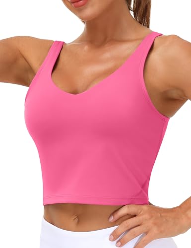 Image of THE GYM PEOPLE Womens' Sports Bra Longline Wirefree Padded with Medium Support