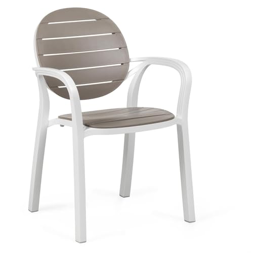 Decorspace - Sillón Nardi Palma - Muebles de jardín, para bar y restaurante de polipropileno fiber-glass 'Made in Italy' - Paquete de 1 unidad...