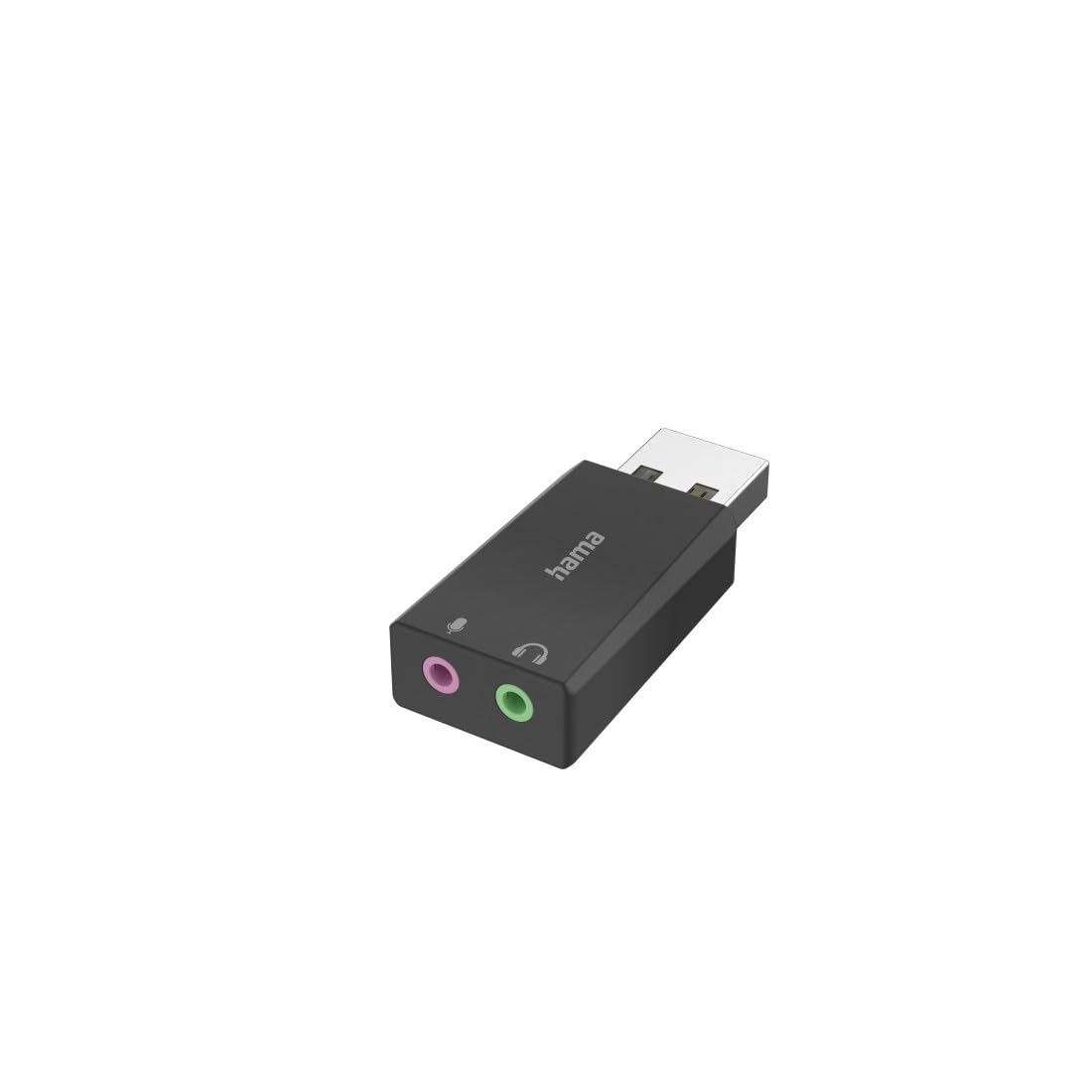 Hama 00200323 cable gender changer USB 2x3.5 mm Black