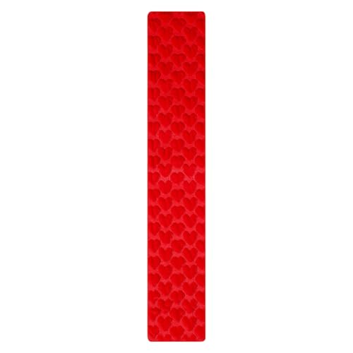 Chemin de table Saint-Valentin cœur rouge en tissu pour déco chic