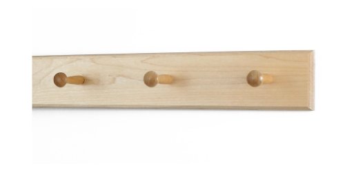 Solid Maple Shaker Peg Rack (Natural, 18