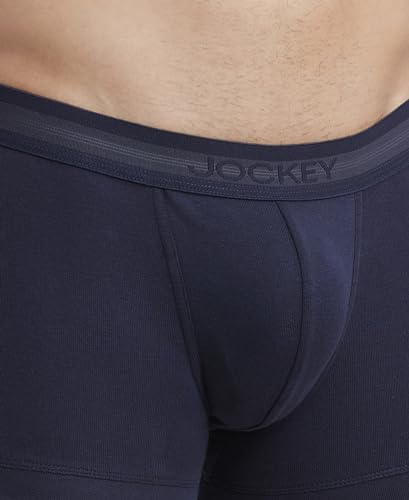 Image of Jockey 1015 Men's Super Combed Cotton Rib Solid Trunk with Stay Fresh Properties