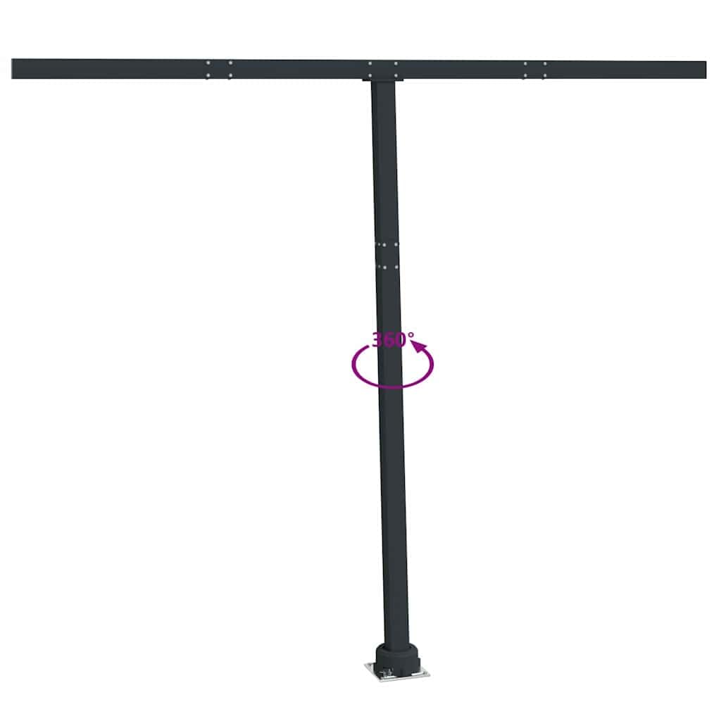 vidaXL Stützen, Stützfuß für Markisen Gelenkarmmarkisen, Drehbar Standfuß Stützbein, Standmontage Halterung Abstützung, Anthrazit 300x245cm Eisen Garten