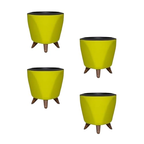 Podhghar Self Watering Planter, Lagos, Indoor Home Living Room Tabletop Decorative Round Plastic Flower Pot, 5.1 cm, Set of 4 (Yellow) (B0DBYPBXPM) Amazon Price History, Amazon Price Tracker