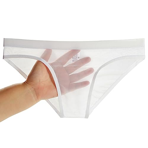 Men's Mesh No Pouch Slim Fit Bikini Briefs Underwear Breathable Triangle Briefs Underwear2