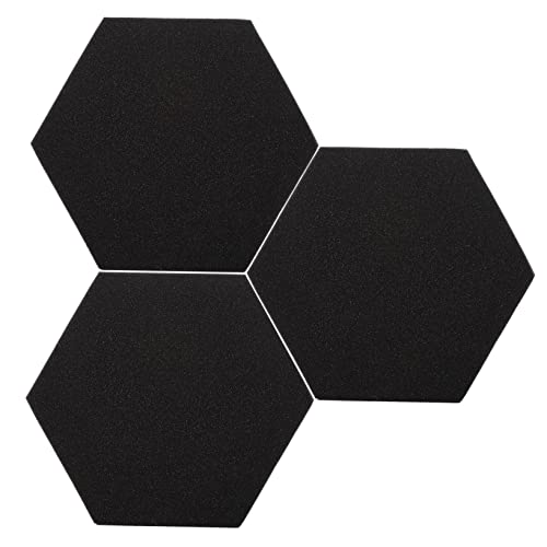 3 Piezas Paneles Acústicos Hexagonales para Estudios en Casa y Oficinas Negro miniatura 1