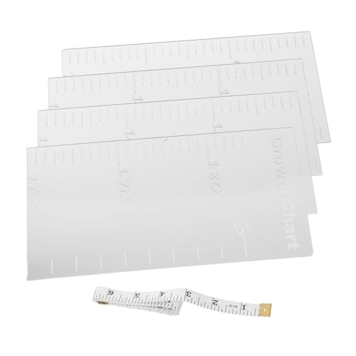 OSALADI Mirror Stickers Decor Acrylic Wall Mirror Sticker Growth Chart for Boys and Girls Wall Mount