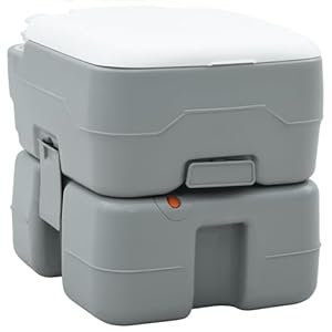 Homgoday Campingtoilette Tragbar Grau 10L Frischwasser 20L Abwassertank Campingtoilette Gartenm?Bel Model42001437