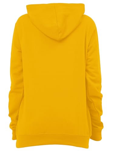 Image of LEOTUDE Women's Loose Fit Drop Shoulder Hooded Neck Loopknit Sweatshirt (Color Maroon)