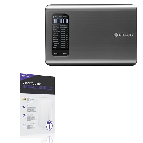 BoxWave Screen Protector Compatible with Etekcity ESN00 Smart Nutrition Scale - ClearTouch ImpactShield (2-Pack), Impenetrable Screen Protector Flexible Film