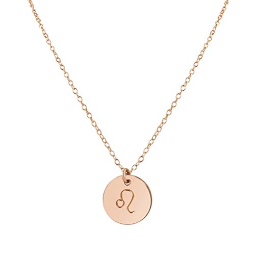 Rebecca Anne Handmade Jewelry Rose Gold Leo Necklace, 16