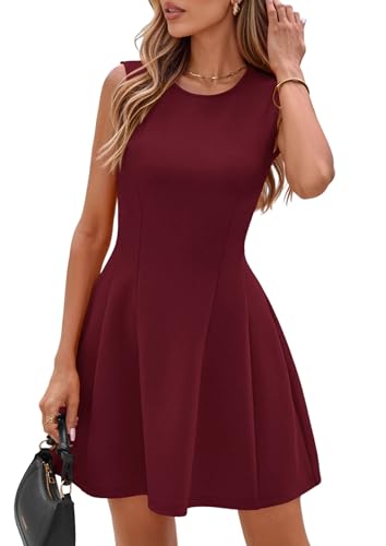 Image of PRETTYGARDEN Summer Dresses for Women 2026 Elegant Classy Spring A Line Business Casual Work Graduation Cocktail Short Dress