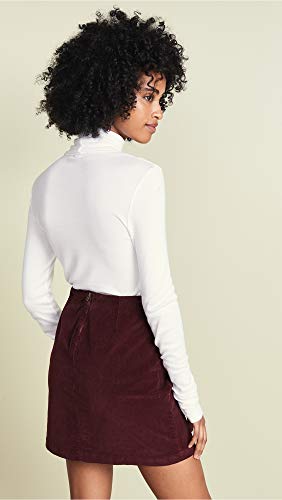 Image of Splendid Women's 1x1 Rib Long Sleeve Turtleneck Shirt, XX-Large, White