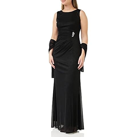 Gina Bacconi Black Maxi Dress with Shawl Cover
