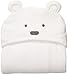 con Capucha Bebé Toalla, Baño Envuelva Manta Suave Coral Forro Polar Animal Poncho para Recién Nacido Chicas Chicos Albornoz con Orejas, Hipoalergénico, 0-24 Meses - Blanco, 95 * 75cm