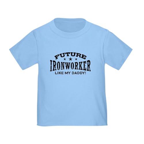 CafePress Future Ironworker Like My Daddy Toddler T Shirt Cute Toddler Graphic Tee, 100% Cotton