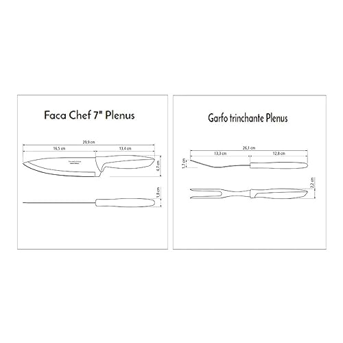 Jogo Facas Inox 6 peças Plenus Preto - Tramontina - Imagem 8