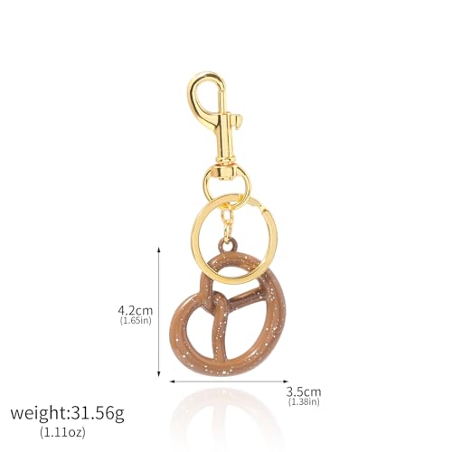 Image of Pretzel Bag Charm Keychain for Women - Key Chain,Cute Purse Handbag Accessories - Women's Trend Jewelry Gifts