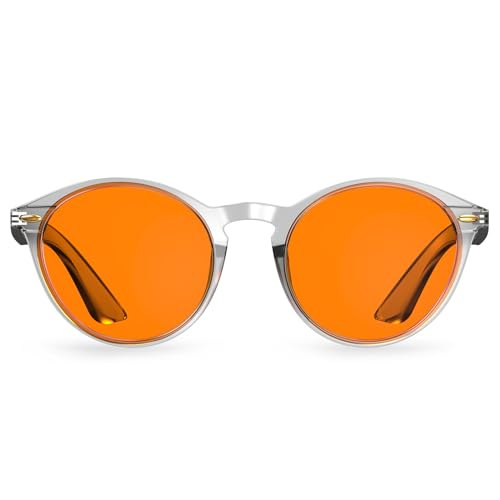 Bloomoak Gafas de lectura con bloqueo de luz azul al 99,9%, gafas redondas retro para juegos, alivian la fatiga ocular y mejoran el sueño, adecuadas para pantallas/juegos/televisores/teléfonos