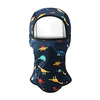 POXIMI Toddler Ski Balaclava Kids Boys Face Cover Winter Warm Hats Girls Snow Neck Gaiter Baby Windproof Neck Warmer Snowboarding (CA/US, Age, 2 Years, 8 Years, A-Dinosaur 3)