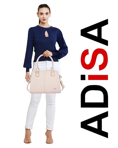 Image of ADISA gold square handbag shoulder bag for women and girls with sling belt (AD4081)