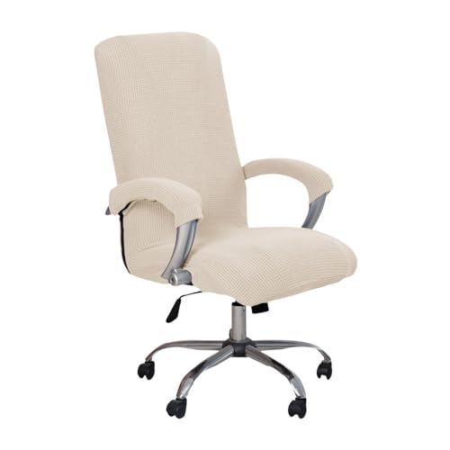 Housse de chaise de bureau XL noire – Housses en fourrure extensibles, amovibles et lavables pour fauteuils de bureau et bouclier de siège Slish – Protection de meubles parfaite pour la maison et le