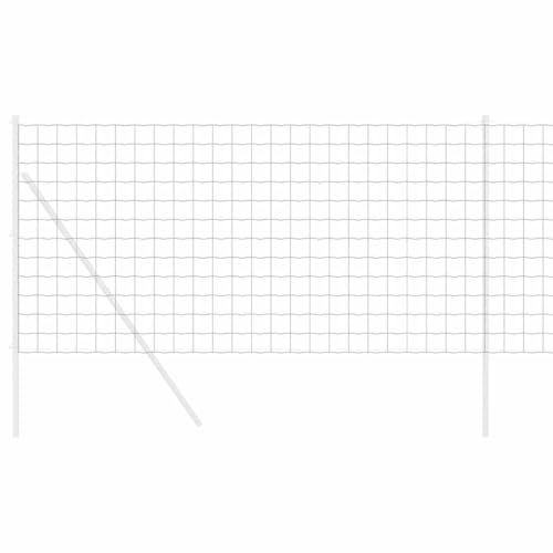 vidaXL Hexagon Fence Silver 1.4 x 50 m Galvanised Steel, Garden and Terrace, Rectangular Outdoor Feature, Modern Hexagon Fence, Durable Boundary, Landscape Element, Artistic Barrier