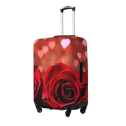 Red Rose Print Luggage Suitcase Covers Elastic Washable Luggage Protector Luggage Covers For Suitcase2