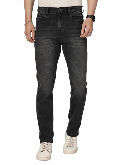 Image of Style Quotient Men Dark Blue Regular Fit Mid Rise Stretchable Jeans