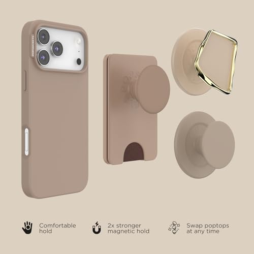 PopSockets Agarre para teléfono MagSafe y Soporte para tableta con parte superior intercambiable 4